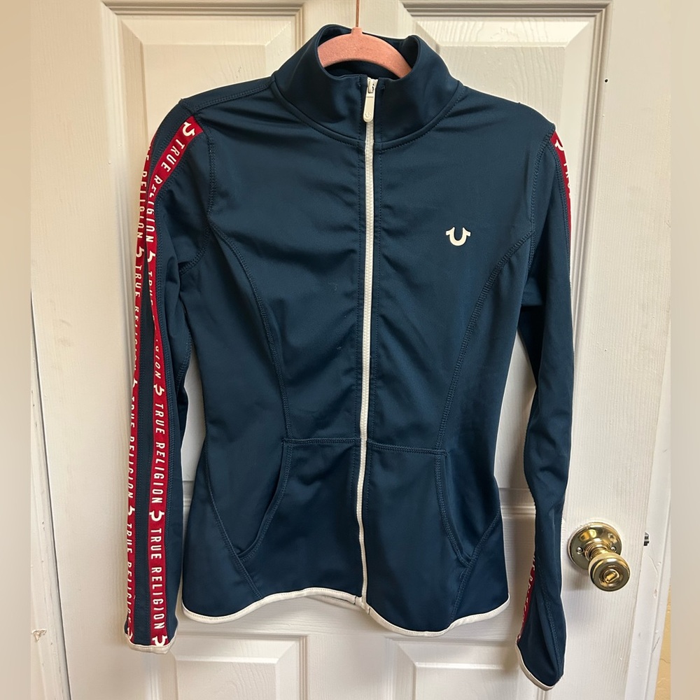 True Religion Blue Jacket with Red Details